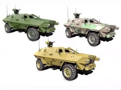 Armored Personnel Carrier APC PBR Low-poly 3D model