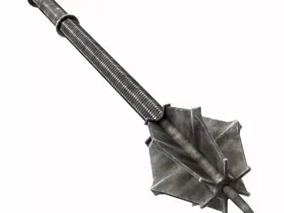 Steel ceremonial mace 3D model