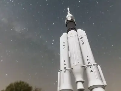 ISRO Human Rated LVM3 Rocket 3d Model Low-poly 3D model