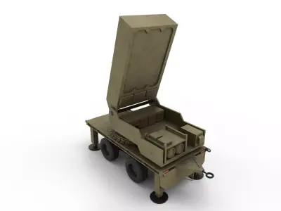 High-Power Microwave Anti-Drone System Low-poly 3D model