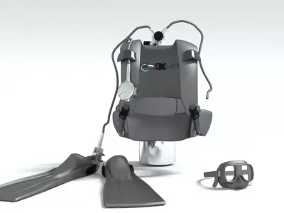 laos Dive Equipment Low-poly 3D model