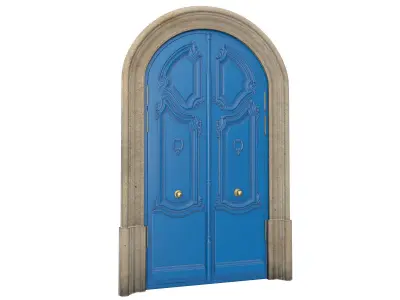 Entrance classic door 128 3D model