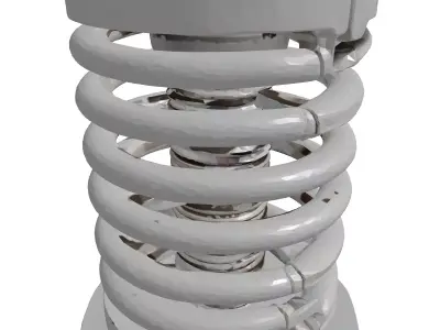 Futuristic Cybernetic Spine Implant 3D model