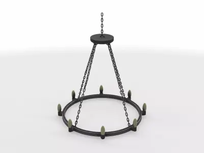 pendant light wagon wheel electric  3D model