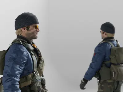 RUSSELL ADLER from Call Of Duty RIGGED Low-poly 3D model