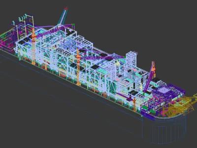 3DMAX model-oil cargo ship 3D model