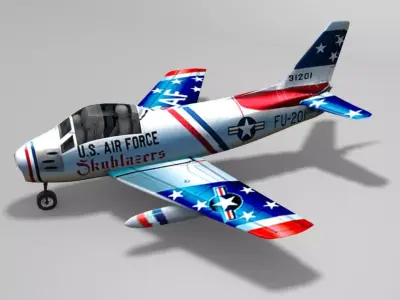 Doug Matthews Describes Flying the F-86 Sabre Low-poly 3D model