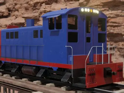 Diesel locomotive 3D model Low-poly 3D model purchase