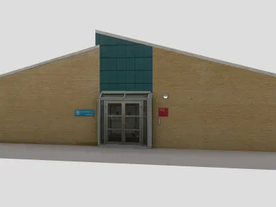 Realistic European City Block Building 13 Low-poly 3D model