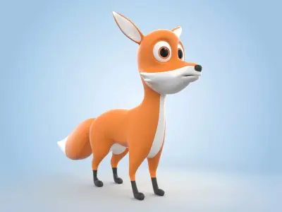 Cartoon Fox 3D model