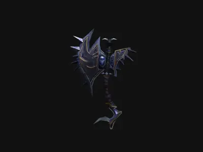 Fantasy Warrior Axe low-poly 3D model Low-poly 3D model