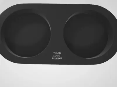 Plateau Peugeot Linea Matte Black Low-poly 3D model