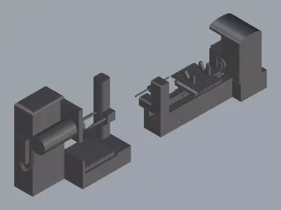 Horizontal Boring Machine 3D model