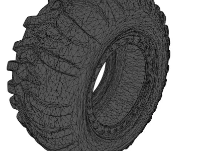 Muddy OffRoad Tire Model 3D model