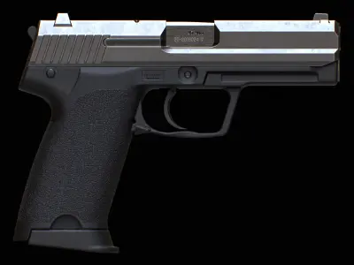USP 45 Low Poly PBR  Pistol - FPS Weapon  Low-poly 3D model
