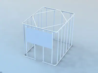 250 gallon IBC Liquid storage tote tank 3D model