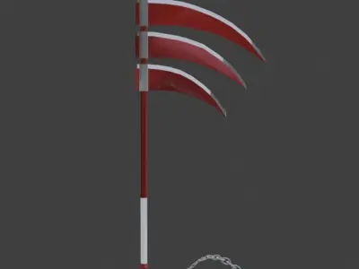 Hidans Scythe Low-poly 3D model