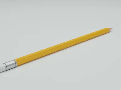 Low poly pencil Free low-poly 3D model