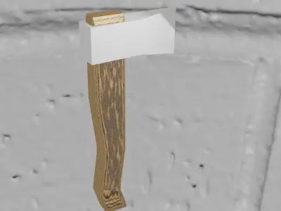 iron axe ready to import into the game Free low-poly 3D model