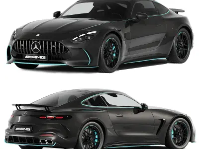 Mercedes AMG GT63 Low-poly 3D model
