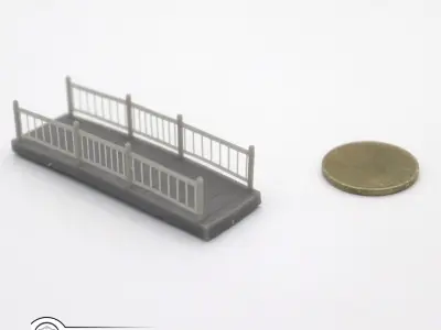 HO Small bridge 2 train model  3D print model