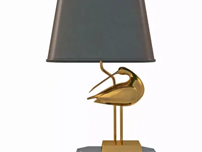 Table lamp with a bird 3D model