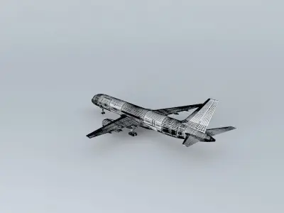 Template - Boeing 757-200SF Free 3D model