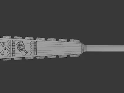 Aztec Sword - Macuahuitl 3D model