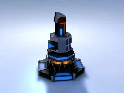 Turret Wapon Free 3D model