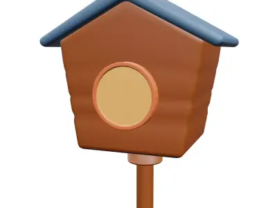 Bird House Low-poly 3D model buy