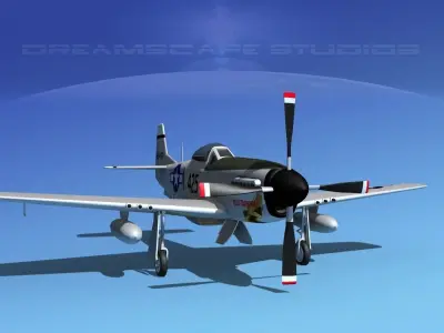 P-51D Mustang Miss Dangerous 3D model
