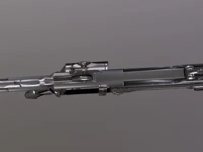 Metal Shotgun Low-poly 3D model