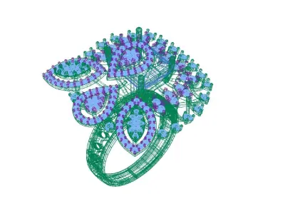 LUXURY COCKTAIL RING 3D print model