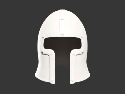 Medieval Common Armor Helmets Low-poly 3D model