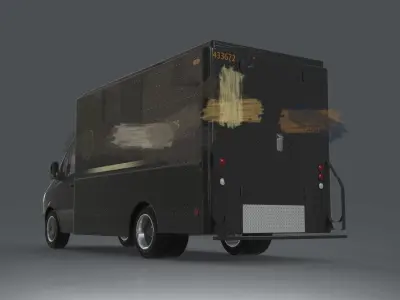 High-end brand Security car Low-poly 3D model