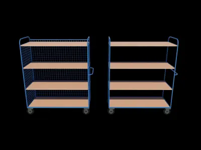 Industrial shelve 3D model