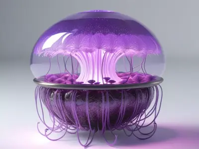 SciFi Bioluminescent Orb Lamp 3D model