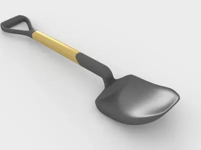 Shovel Small Low-poly 3D model