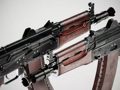 AKS-74U Low-poly 3D model