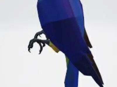 Macaw - low poly Low-poly 3D model