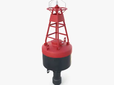 Water buoy v1 Low-poly 3D model