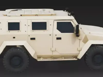 Realistic Armored Security Vehicle 3D Model Low-poly 3D model