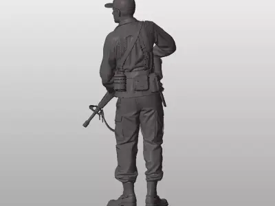 American Soldier Figure 3D Printable STL 3D print model