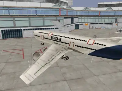 International Airport 3D model Low-poly 3D model