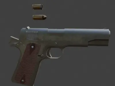M1911A2 Free low-poly 3D model