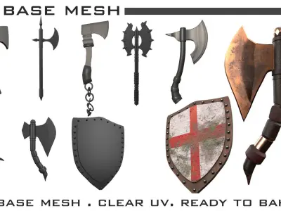 Melee 17The Base Mesh 3D model