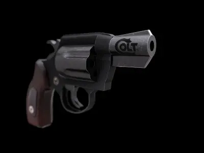 Colt revolver Low-poly 3D model purchase