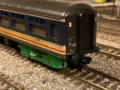 OO MK2 and MK2A Coach Bogie with NEM Socket to fit Hornby Coach 3D print model