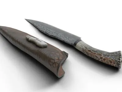 Knife Low-poly 3D model 24