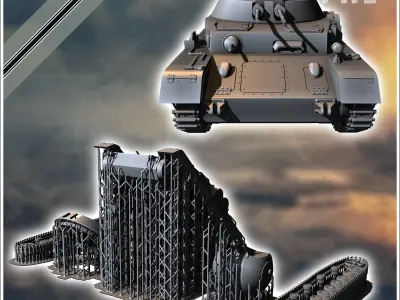 Flakpanzer IV AA Kugelblitz - miniatures tabletop scenery 3D print model